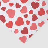 Kunstpatroon, rode harten, hartspatroon tissuepapier (Detail)