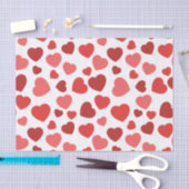 Kunstpatroon, rode harten, hartspatroon tissuepapier (Craft)