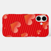 Kunstpatroon, rode harten, liefde Case-Mate iPhone case (Achterkant (horizontaal))