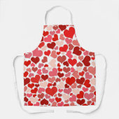 Kunstpatroon, rode harten, liefde schort (Voorkant)