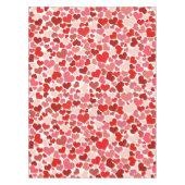 Kunstpatroon, rode harten, liefde tafelkleed (Voorkant)