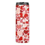 Kunstpatroon, rode harten, liefde thermosbeker (Achterkant)