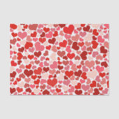 Kunstpatroon, rode harten, liefde tissuepapier (Voorkant)