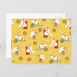 Kunstpatroon Samurai Jack Sword Poses Character Pa Briefkaart