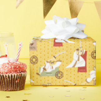 Kunstpatroon Samurai Jack Sword Poses Character Pa Cadeaupapier