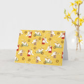 Kunstpatroon Samurai Jack Sword Poses Character Pa Kaart (Gele Bloem)