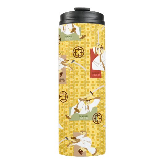 Kunstpatroon Samurai Jack Sword Poses Character Pa Thermosbeker (Voorkant)