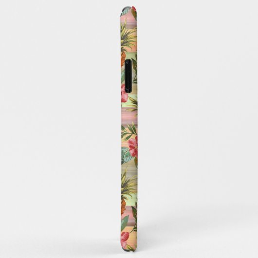 Kunstpatroon tropische anananas Waterverf Case-Mate iPhone Case (Achterkant/rechts)