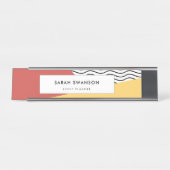 Kunstpatroon van 80-Poppen Bureau Naambordje (Voorkant)