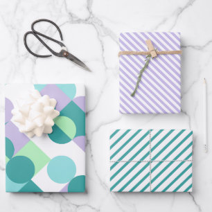 Kunstpatroon voor Blauwgroen blauwe Mint Groene Ci Inpakpapier Vel