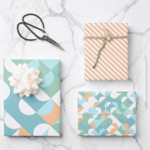 Kunstpatroon voor lichte Blauwgroen blauwe groene Inpakpapier Vel