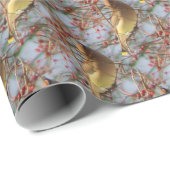 Kunstpatroon voor Natuur met vogelwassing Cadeaupapier (Rol Hoek)