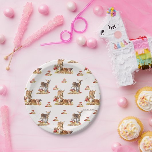 Kunstpatroonliefhebbers in de herfst papieren bordje (Feest)