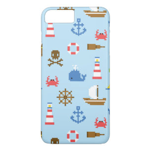 Kunstpatroonpatroon Pixel Zee iPhone 8 Plus / 7 Plus Hoesje