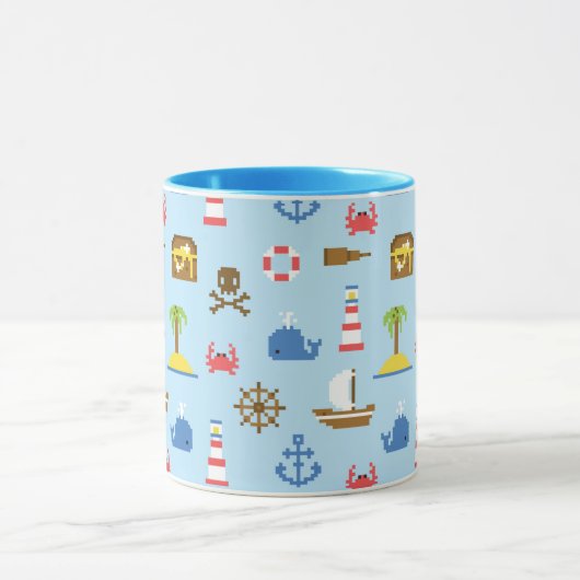 Kunstpatroonpatroon Pixel Zee Mok (Midden)