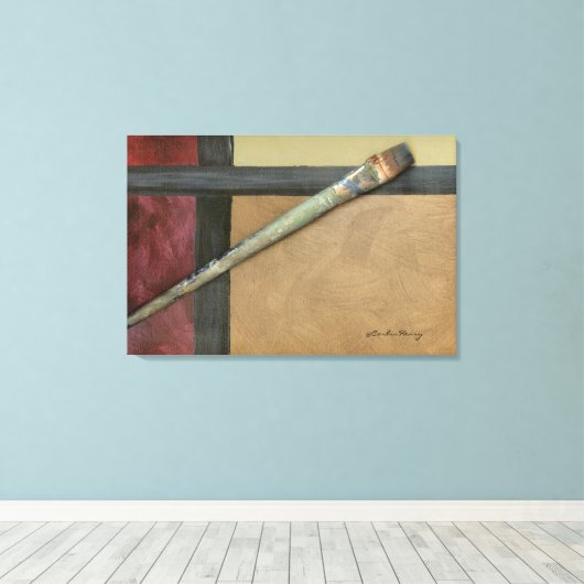 Kunstpenseel Canvas Afdruk (Insitu (Houten vloer))