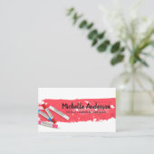 Kunstpenseelstreek Visitekaartje (Staand voorkant)