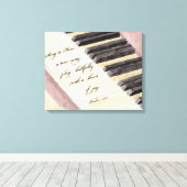 KunstpianoWaterverf en bijbelverse vormgeving met Canvas Afdruk (Insitu (Houten vloer))