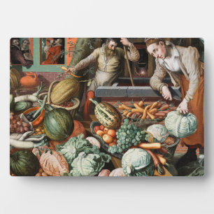 kunstplak "Marktscène" Fotoplaat