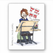 Kunstportret - Matte sticker (Voorkant)