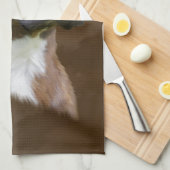 Kunstportret voor boxer Dog-olie Theedoek (Quarter Fold)