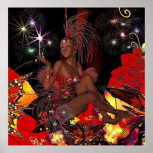 Kunstposter Feest Showgirl Poster