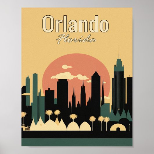  kunstPoster van Orlando Florida Poster (Voorkant)