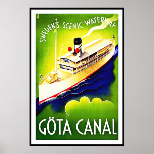 Kunstposterprint Gota Kanaal Zweden Waterweg Poster