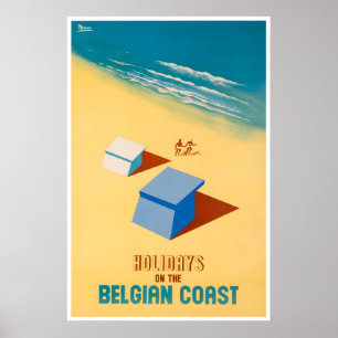 Kunstprint Belgische Kust Reis Thuis Poster