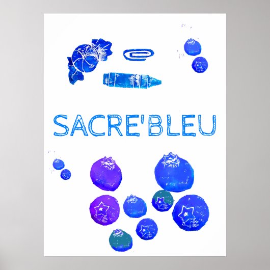 Kunstprint Blauwe Dingen Poster (Voorkant)