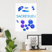 Kunstprint Blauwe Dingen Poster (Thuiskantoor)