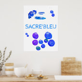 Kunstprint Blauwe Dingen Poster (Keuken)