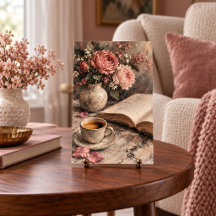 Kunstprint Bloemen op Salontafel