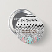 Kunstprint Bruidsfeestcadeau Ronde Button 5,7 Cm (Voorkant /achterkant)