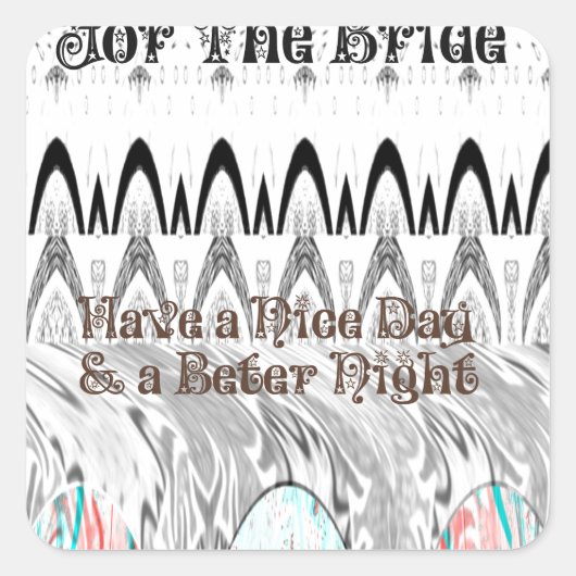 Kunstprint Bruidsfeestcadeau Vierkante Sticker (Voorkant)