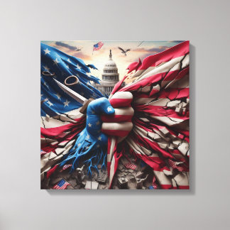 Kunstprint gescheurd land canvas afdruk