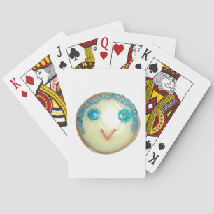 Kunstprint/Grafiek Blauwe Haar Emoji Pokerkaarten