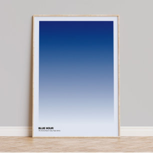 Kunstprint met Blauwe Uur Gradiënt: Indigo Ombre P Poster