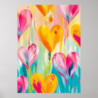 Kunstprint met levendig hart poster