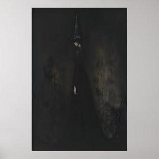 Kunstprint met vintage Wicca-heks voor aan de muur Poster