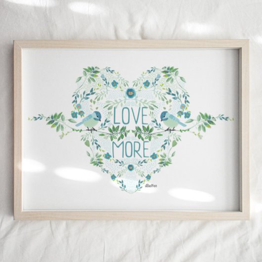 Kunstprint met vogels citaat poster