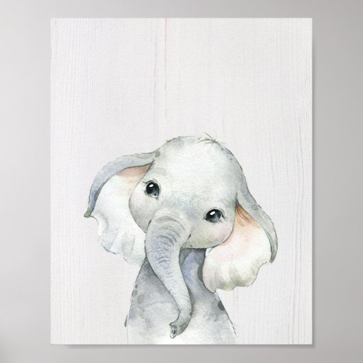 Kunstprint Olifant Jungle Safari Babykamer Poster (Voorkant)