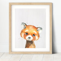 Kunstprint Rode Panda-kinderkamer