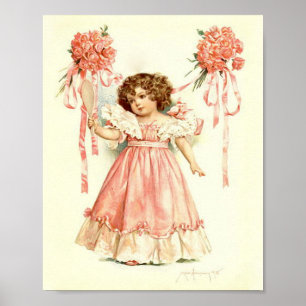 Kunstprint van Maud Humphrey Een Boeket Rozen Poster