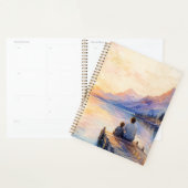 Kunstprint van vader en zoon meer aquarel planner (Display)