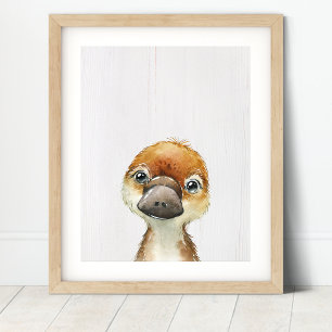 Kunstprint Vogelbekdierkinderkamer Poster