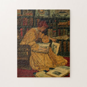 Kunstprint voor de Vintage Boekenliefhebber Art Legpuzzel