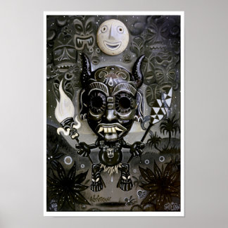 Kunstprinten 'The Night Marcher' (pop surrealistis Poster