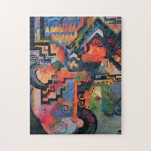 Kunstpuzzel "gekleurde samenstelling" legpuzzel (Verticaal)