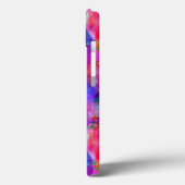 Kunstroze, blauwe, rode textuurachtergrond Case-Mate iPhone case (Achterkant / Links)